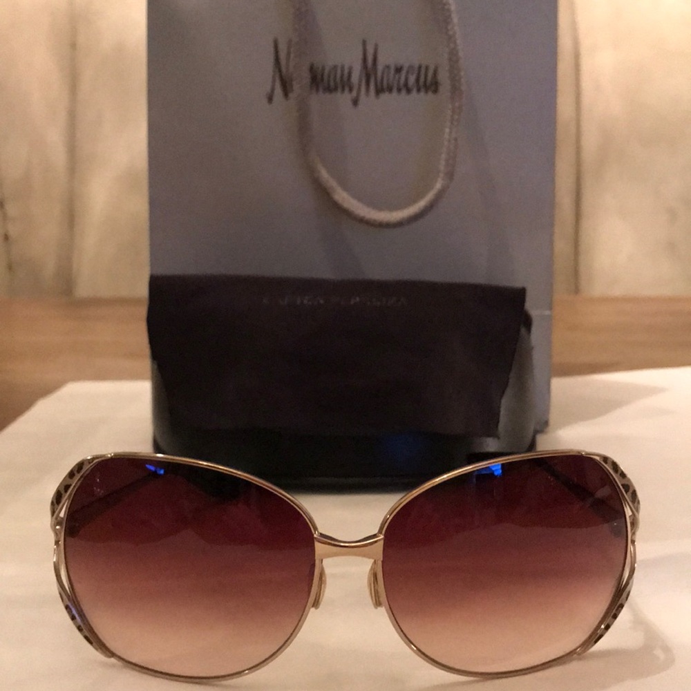 Barton Perreira leopard gradient sunglasses